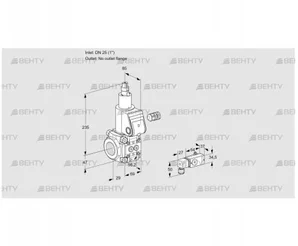 VAS225/-R/LW (88028510) Газовый клапан Kromschroder