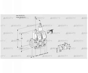 VCS3E50R/50R05NLWR/PPPP/-2PP (88100738) Сдвоенный газовый клапан Kromschroder