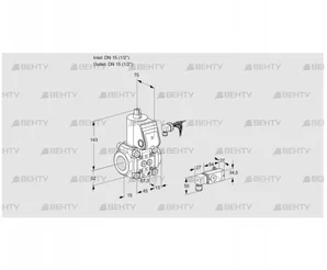 VAS115R/NW (88005961) Газовый клапан Kromschroder