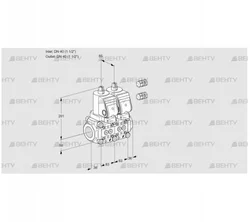 VCS3E40R/40R05NNKGR3/PPPP/PPPP (88107340) Сдвоенный газовый клапан Kromschroder