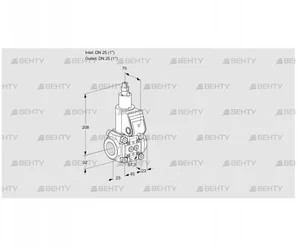 VAS1T25N/LQ (88001859) Газовый клапан Kromschroder