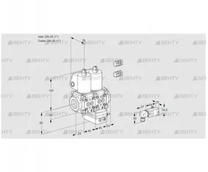 VCG1E25R/25R05NGEWL3/PP-4/MMMM (88107073) Клапан с регулятором соотношения Kromschroder