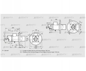 BIO 100HML-200/135-(79)E (84012129) Газовая горелка Kromschroder