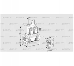 VCS780F05NLWR3B/PPP2/3-3- (88207046) Сдвоенный газовый клапан Kromschroder