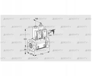 VCS780F05NNWSRB/PPPP/PPPP (88203085) Сдвоенный газовый клапан Kromschroder