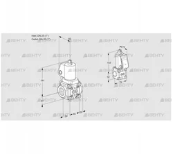 VAS2T25N/25N05NQGL/BS/PP (88104296) Газовый клапан Kromschroder