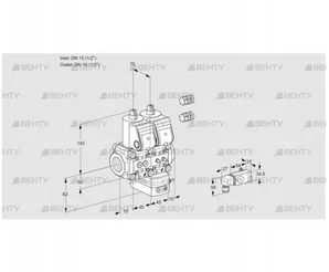 VCG1E15R/15R05NGEWR3/3-MM/PPPP (88100574) Клапан с регулятором соотношения Kromschroder