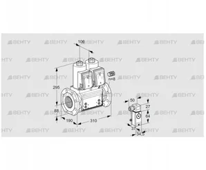 VCS780F05NNWR3B/PPPP/4-MM (88207407) Сдвоенный газовый клапан Kromschroder