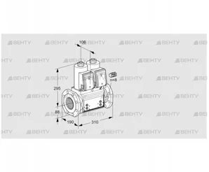 VCS780F05NNWR3B/PPPP/PPPP (88202989) Сдвоенный газовый клапан Kromschroder