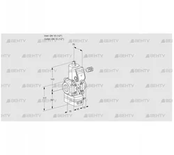 VAD115R/NP-50B (88026431) Газовый клапан с регулятором давления Kromschroder