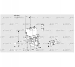 VCG1E25R/25R05NGEWL3/PP-3/MMMM (88107074) Клапан с регулятором соотношения Kromschroder