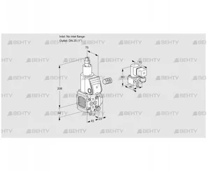 VAS1-/25R/LQ (88006270) Газовый клапан Kromschroder