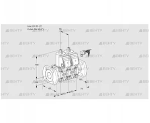 VCS3E50F/50F05NNWR3/PPPP/PPPP (88101346) Сдвоенный газовый клапан Kromschroder