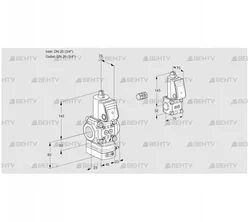 VAG1E20R/20R05GEWR/PP/BS (88107446) Газовый клапан с регулятором соотношения Kromschroder