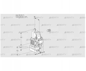 VAH2E25R/40R05FHEVWR/PP/PP (88102388) Клапан с регулятором расхода Kromschroder