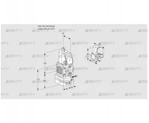 VAG1-/20R/NWAE (88001520) Газовый клапан с регулятором соотношения Kromschroder