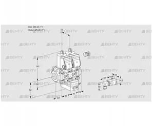 VCG1E25R/25R05NGEWR/4-PP/2-PP (88104916) Клапан с регулятором соотношения Kromschroder