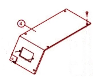 Красная крышка Elco 590 x 206 мм, 65320676