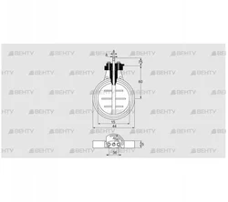 DKR 15Z03F450D (03149202) Дроссельная заслонка Kromschroder