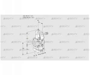 VAD240R/NW-100A (88020750) Газовый клапан с регулятором давления Kromschroder