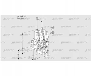 VCV1E25R/25R05NVKWSR3/PPPP/PPPP (88107364) Клапан с регулятором соотношения Kromschroder