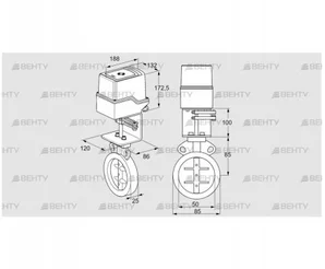 IDR50Z03D450AU/50-60W30TR10 (88303224) Дроссельная заслонка Kromschroder