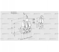 VCS3E50R/50R05NLWGR3/PPPP/PPZS (88100271) Сдвоенный газовый клапан Kromschroder