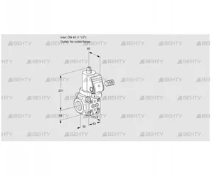 VAS340/-R/NWSR (88016763) Газовый клапан Kromschroder