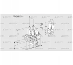 VCH2E40R/40R05NHEVWR3/PPPP/PPBS (88103605) Клапан с регулятором расхода Kromschroder