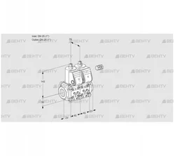 VCS1E25R/25R05NNWR/MMMM/PPPP (88100749) Сдвоенный газовый клапан Kromschroder