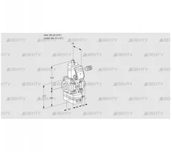 VAD120/15R/NW-25B (88011636) Газовый клапан с регулятором давления Kromschroder