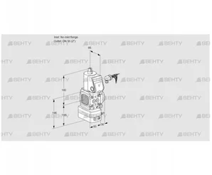 VAD3-/50R/NW-50A (88031142) Газовый клапан с регулятором давления Kromschroder