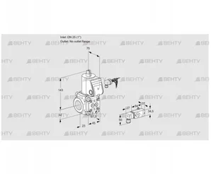 VAS125/-R/NW (88005913) Газовый клапан Kromschroder