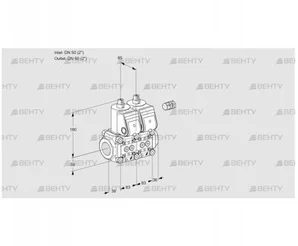 VCS3E50R/50R05NNWR/PPPP/PPPP (88100572) Сдвоенный газовый клапан Kromschroder