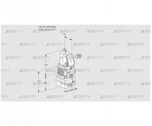 VAD1-/20R/NW-100A (88000328) Газовый клапан с регулятором давления Kromschroder