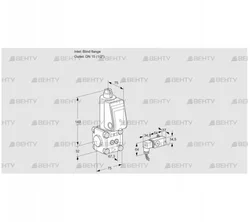 VAS1T-0/15N/NQ (88001876) Газовый клапан Kromschroder