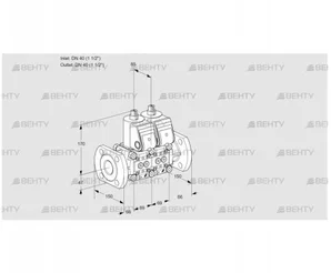 VCS2E40F/40F05NNQR/PPPP/PPPP (88107280) Сдвоенный газовый клапан Kromschroder