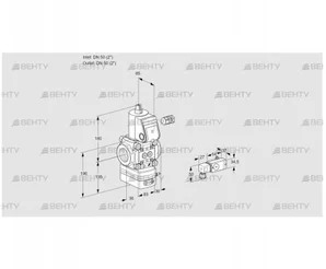 VAD350R/NW-100A (88034573) Газовый клапан с регулятором давления Kromschroder