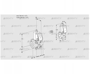 VAS2E40R/40R05NWR/PP/BS (88100709) Газовый клапан Kromschroder