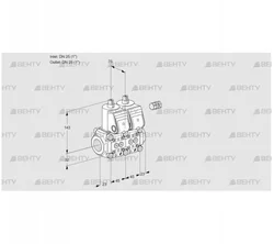 VCS1E25R/25R05NNWR/PPPP/PPPP (88105343) Сдвоенный газовый клапан Kromschroder