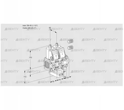 VCH2E40R/25R05FNHEVWR3/PPPP/PPPP (88101668) Клапан с регулятором расхода Kromschroder