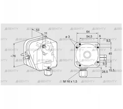 DL 150KH-3 (84444435) Датчик-реле давления воздуха Kromschroder