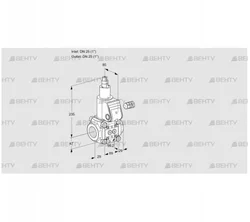 VAS225R/LK (88000565) Газовый клапан Kromschroder