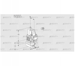 VAH2E50R/25R05FHEVWR/PP/PP (88102395) Клапан с регулятором расхода Kromschroder