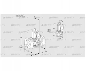 VAS3E50F/50F05NWR/PP/BS (88106642) Газовый клапан Kromschroder