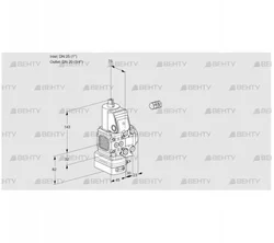 VAG1E25R/20R05FGEVWR/PP/PP (88102253) Газовый клапан с регулятором соотношения Kromschroder