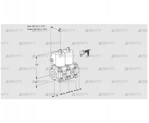 VCS2E32R/32R05NNWL/PPPP/PPPP (88101777) Сдвоенный газовый клапан Kromschroder