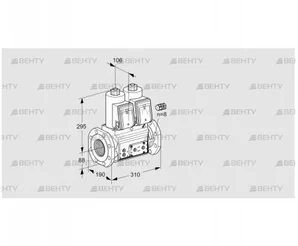 VCS780F05NNQR3E/PPPP/PPEP (88204822) Сдвоенный газовый клапан Kromschroder