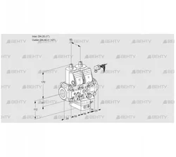 VCH2E25R/40R05NHEVWR/MMPP/MMPP (88105582) Клапан с регулятором расхода Kromschroder