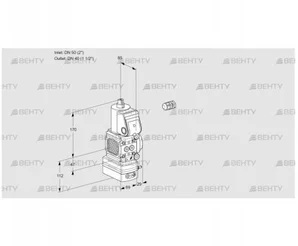 VAH2E50R/40R05FHEWR/PP/PP (88102366) Клапан с регулятором расхода Kromschroder